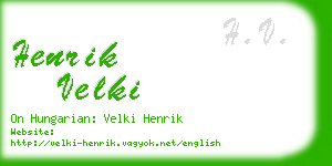 henrik velki business card